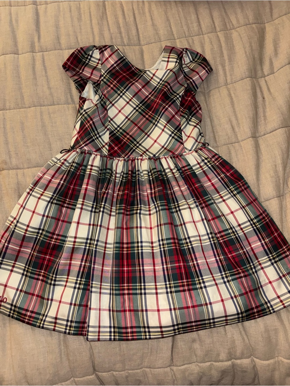 Polo by Ralph Lauren Red and White Plaid Girls Dress